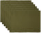 DII 100% Cotton Basic Everyday Ribbed Placemat Set, 13x19, Sage, 6 Piece