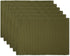 DII 100% Cotton Basic Everyday Ribbed Placemat Set, 13x19, Sage, 6 Piece