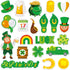 St Patrick's Day Thick Gel Cling Window Gel Clings Decals for Kids, Home Classroom Party Supplies Decorations