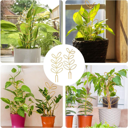 CANIPHA 4 Pcs Small Metal Trellis for Potted Plants, Indoor Plants Trellis for Climbing, Mini Plant Trellis Support
