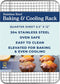 Ultra Cuisine Stainless Steel Cooling and Baking Rack - 8.5 x 12-inch, Oven-Safe, Heavy Duty for Roasting
