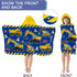 Kids Beach Towel with Hood - Excavators Vehicles Theme for Boys & Girls, Microfiber Soft Bath Poncho Wrap Robe