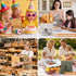 2 Pack 25 Pack Countertop TomCare Larger Bread Box and Linen Bread Bags and Thicker Paper Bread Bags With Tin Ties