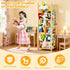 Hsenowi Stuffed Animal Storage Zoo Organizer Natural Pine Plushies Storage with Elastic Bands Vertical Wood Toy Holder
