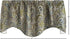 Window Treatments Valance Curtains, Brown Blue Paisley Swag Short Curtain Rod Pocket Lined 53"x18"