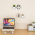 Wisfame 2 Pack, 8 Inch) Small Floating Shelves for Wall, Metal Adhesive Wall Shelf Modern Display Shelf for Living