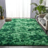 Shag Area Rug, 4 X 6 Tie-Dyed Plush Fuzzy Indoor Carpet for Living Room, Ultra Soft Emerald Green