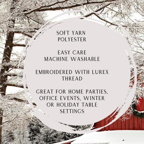 Elrene Home Fashions Ornate Snowflake Table Runner, Elegant Cutwork Winter Holiday Christmas Fabric 13"x70"