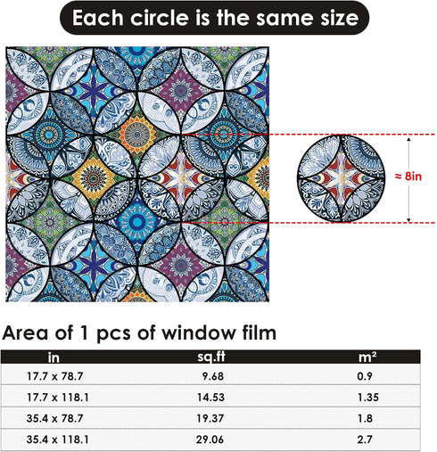 DKTIE Static Cling Decorative Window Film with Installation Tools, Non-Adhesive Privacy Film for Bathroom Shower Door,
