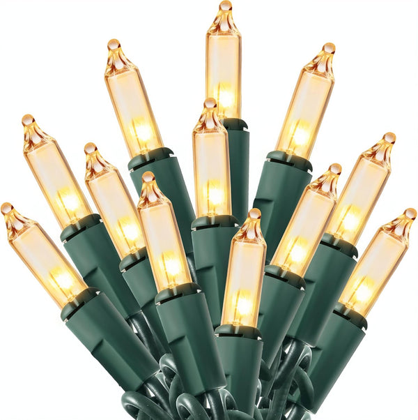Joiedomi Clear Christmas String Lights Indoor,100 Count Mini White Fairy Light Outdoor,19.4
