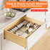 Spice Drawer Organizer, 2 Tier Clear Acrylic Storage, Expandable from 11'' to 22''