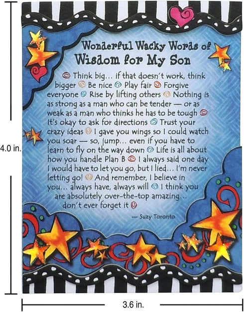 Blue Mountain Arts Son Magnet with Easel Back - Gift by Suzy Toronto, 4.9 x 3.6 Inches