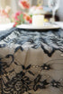 Letjolt Black Lace Table Runner - 14 x 120 Inches Embroidered Doilies for Vintage Boho Wedding & Party Supplies
