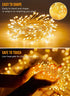2 Pack 10 120LEDs Ft Battery Operated Fairy Lights, Firecracker String Lights, Silver Wire Starry Firefly Light