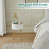 BRIAN & DANY Vanity Stool, Faux Fur Vanity Stool Chair with Storage, Round Makeup Chair Soft Padded Seat with Legs