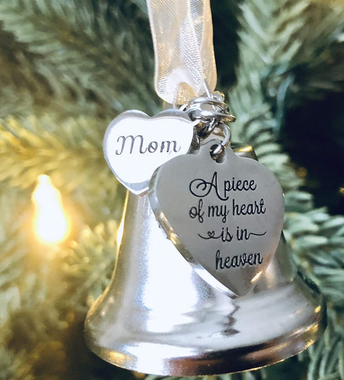 K9king Memorial DAD and MOM Christmas Ornament - A Piece of My Heart is in Heaven, Sympathy Gift for Loss