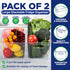 Multi-purpose Refrigerator Bins, 2 Pieces Large Capacity Stackable Fridge Bin Organizer with Easy Grip Handles