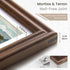 5x7 4x6, Picture Frame with Mat Adaptable Display Size for Natural Black Walnut Wood Frame, HD Tempered Glass, Mortise