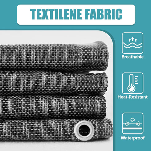 2 8 Grey,63" 17") Queekay Pcs Gravity Chair Replacement Fabric with Bungee Cord Lounge Chair Cloth Mesh Patio Chair