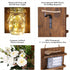 Set Lightess Wall Decor Mason Jar Sconces with Remote Control, Rustic Home Decor LED Fairy Lights with White Rose