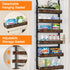 6 2 1 Tier Over The Door Pantry Orangizer IN Wall Mounted or Hanging Spice Rack with Adjustable Wood Basket,Heavy Duty