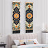 2 13"x51", BVBOX PCS Vertical Floral Tapestry Ottoman Aesthetic Long Vertical Wall Hanging Black Tassel Tapestries Home