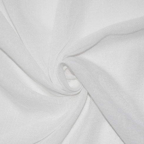 Archaeo Slub Textured Linen Blend Curtain, 52" x 84", White for Home Decor