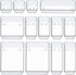 SMARTAKE 13-Piece Drawer Organizers, Non-Slip Silicone Pads for Makeup, Jewelry, Utensils in Clear