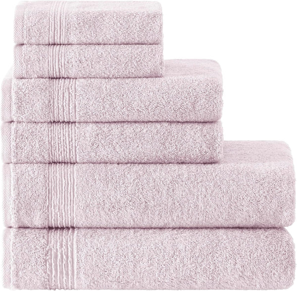 Ozdilek 6-Piece Bath Towel Set, 2 Bath, 2 Hand, 2 Wash, 100%