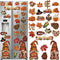25 Pcs Thanksgiving Refrigerator Magnets, Fall Gnomes Pumpkin Maple Decoration for Home Decor (Pumpkin)