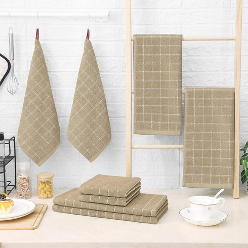 Set, 12 12 13 28 Inches, Set 16 Set, Homaxy Kitchen Towels and Dishcloths x and x of Bulk Cotton Terry Kitchen Towels