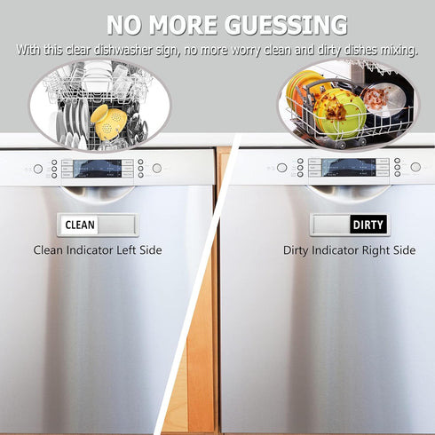 Dishwasher Magnet Clean Dirty Sign for Kitchen Organization and Storage