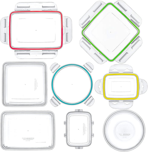 Southern Homewares 16-Piece Clip Lock Food Storage Container Set - Airtight, Microwave & Dishwasher Safe Kitchen Boxes