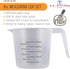 U.S. Kitchen Supply Plastic Measuring Cups with Handles - 8 oz Liquid Measuring Cup Set of 6, Clear Microwave Safe