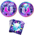 Blue Orchards Roller Skating Party Plates and Napkins (52 pieces for 20 Guests) - 90s Party Supplies, Skate Party