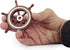 Nagina International 4" Small Rosewood Crafted Brass Ring Ship Wheel, Nautical Decor Steering Wheel