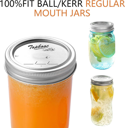 Canning Lids for Ball, Kerr Jars, Split-Type Metal Mason Jar Lids, 150 Pcs Regular Mouth, Airtight Food Grade Material