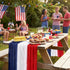 RunNico 4 120 38 Inch 4th PCS Patriotic Cheese Cloth Table Runner, x of July Sheer Fabric Table Runner, Red White
