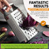 4 Spring Chef Professional Large Parmesan Cheese Grater, Stainless Steel Metal Box Grater with Handle, Sided Handheld