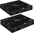 Under Bed Shoe Storage Organizer, Set of 2, Adjustable Dividers, Sturdy Zipper, Clear Window, Black