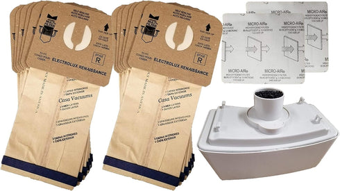 Casa Vacuums Compatible 12 +1 Pk for Style R - Aerus Electrolux Guardian Bag & HEPA Filter Kit