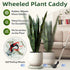 2PCS 10 inches REDHUGO Round Plant Caddy with Hidden Wheels, Heavy Duty Rolling Plant Stand Caddy with Wheels, Pot Base