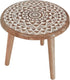 5) VANIYA CRAFTS Wooden Engraved Fold-able Round End Table/Side Table/Plant Stand/Stool for Living Room Bedroom