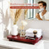ECOECO 11" 7"- Wood Riser for Decor, Widen Size Pedestal Stand for Bathroom,Farmhouse Decorative Tray Soap Holder