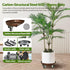 12" 310 lb Plant Saucer Rolling Plant Caddy Rolling Plant Stand with Wheels Heavy Duty Metal, Locking, Sturdy