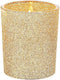 Fun Express 12 Pieces Gold Glitter Votive Holders - Glass Candle Holders for Wedding, Home, Halloween & Christmas Decor
