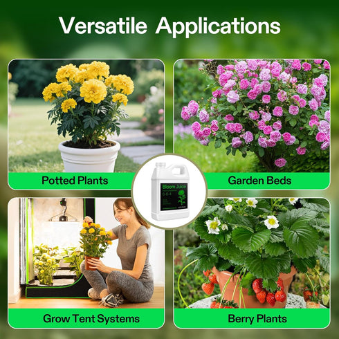 (0-6-4), 32 Ounces/1 VIVOSUN Bloom Juice Flowering Supplement Liquid Fertilizer for Flowering Stage, Concentrated Plant