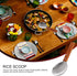 Rice Paddle Set, 4 Pcs Japanese Rice Spatula, Non-Stick Serving Spoon with Wood Handle for Home Kitchen