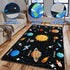 3x5 Kids Carpet Outer Space Rug, Solar System Mat FT, Fun Game Boy Girl Kids Rug Carpet for Children Bedroom, Space