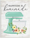 Stupell Industries Happiness is Homemade Floral Kitchen Stand Mixer Wall Plaque, 13 x 19, Multi-Color